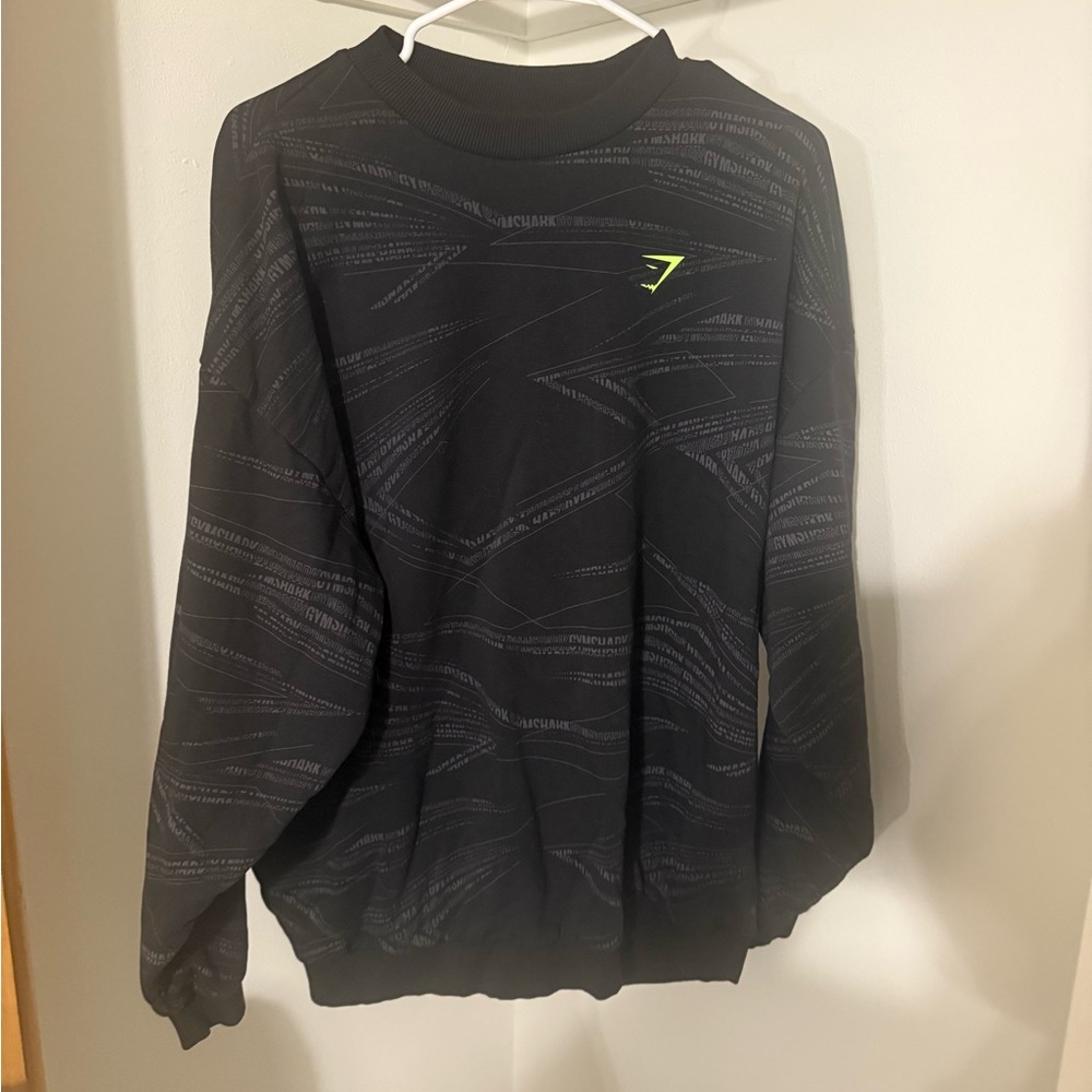 Black Patterned Women’s Oversized Sweater